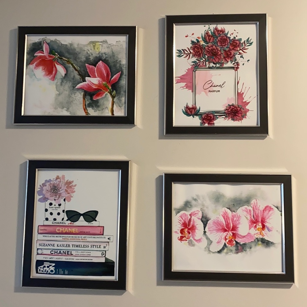 Set of 4 picture set! Frames included!
